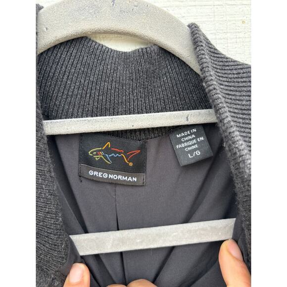 Greg Norman Sweater Vest, Lined, Quarter Zip, Dark Gray, Sz L - Picture 3 of 5